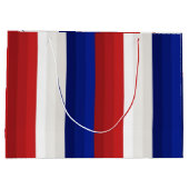 Rood Wit en Blauw Patriottisch Gradiënt Strepen Groot Cadeauzakje (Achterkant)