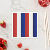 Rood Wit en Blauw Patriottisch Gradiënt Strepen Servet (Insitu)