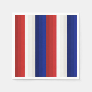 Rood Wit en Blauw Patriottisch Gradiënt Strepen Servet
