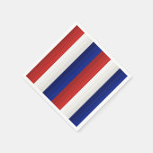 Rood Wit en Blauw Patriottisch Gradiënt Strepen Servet (Hoek)
