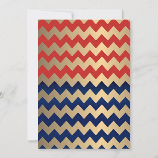 Rood, wit en blauw patriottisch huwelijk kaart (Achterkant)