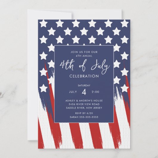 Rood wit en blauw patriottisch kaart (Voorkant)