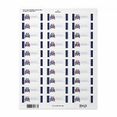 Rood wit en blauw patriottisch label (Full Sheet)