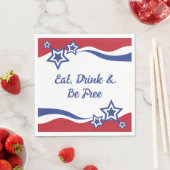 Rood, wit en blauw patriottisch servet (Insitu)