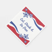 Rood, wit en blauw patriottisch servet (Hoek)