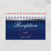 Rood, wit en blauw patriottisch Star Weddenschap Informatiekaartje (Voorkant)