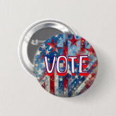 Rood, Wit en Blauw Patriottisch Stemmen Ronde Button 5,7 Cm (Voorkant /achterkant)
