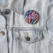 Rood, Wit en Blauw Patriottisch Stemmen Ronde Button 5,7 Cm (In situ)