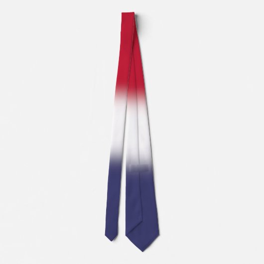 Rood wit en blauw patriottisch verloop stropdas (Achterkant)