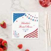 Rood wit en blauw patriottisch Vrijgezellenfeest p Servet (Insitu)