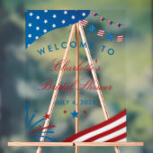 Rood Wit en Blauw Patriottisch Vrijgezellenfeest W Acryl Bord (Neutraal)