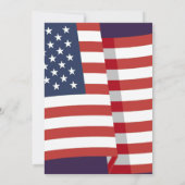 Rood Wit en Blauw Patriottisch Vuurwerk 4 juli Kaart (Achterkant)