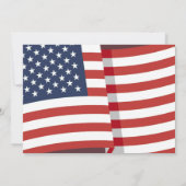 Rood Wit en Blauw Patriottisch Vuurwerk 4 juli Kaart (Achterkant)