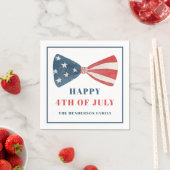 Rood, wit en blauw patriottische boog 4 juli servet (Insitu)