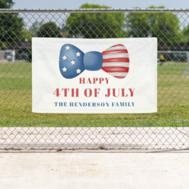 Rood, wit en blauw patriottische boog 4 juli spandoek