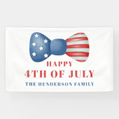 Rood, wit en blauw patriottische boog 4 juli spandoek (Horizontaal)