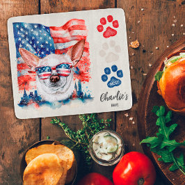 Rood Wit en Blauw Patriottische Chihuahua Honden S Snijplank