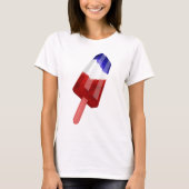 Rood, wit en blauw patriottische ijslolly t-shirt (Voorkant)