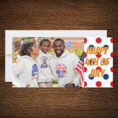 Rood Wit en Blauw Patriottische Polka Dots