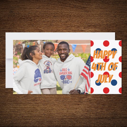 Rood Wit en Blauw Patriottische Polka Dots