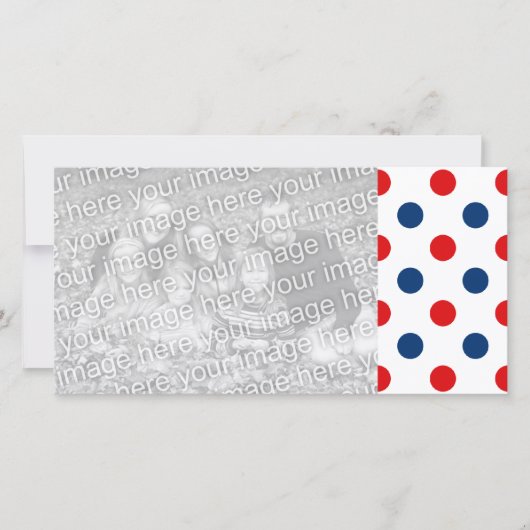 Rood Wit en Blauw Patriottische Polka Dots (Voorkant)