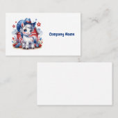 Rood, Wit en Blauw Patriottische Pony Visitekaartje (Voorkant / Achterkant)