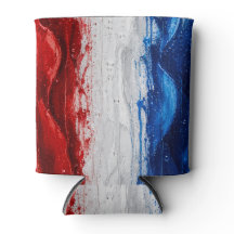 Rood Wit en Blauw patriottische Schuim Blikkoeler
