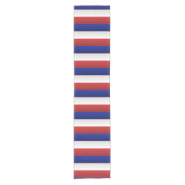 Rood Wit en Blauw Patriottische Verlopende Tafello Korte Tafelloper