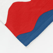 Rood, wit en blauw patroon fleece deken (Hoek)