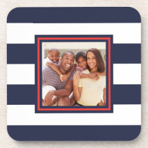 Rood, Wit, en Blauw Patroon van de Stripe met Foto