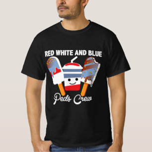 Rood Wit En Blauw Peds Crew T SHIRT ONTWERP