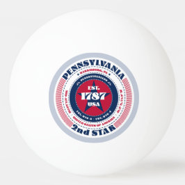 Rood, wit en blauw Pennsylvania Circle Pingpongbal