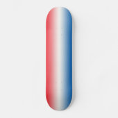 Rood wit en blauw persoonlijk skateboard (Voorkant)