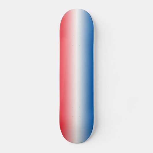Rood wit en blauw persoonlijk skateboard (Voorkant)