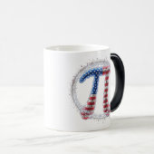 Rood, wit en blauw Pi Magische Mok (Voorkant rechts)