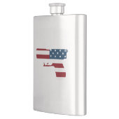 Rood wit en blauw Pistolen kolf Heupfles (Links)