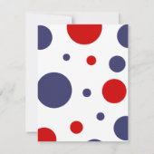 Rood wit en blauw pokdot Birthday Party Pet Kaart (Achterkant)