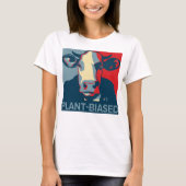 Rood Wit en Blauw Pop Art Geïnspireerd Koe Tshirt (Voorkant)