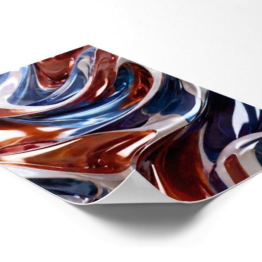 Rood, wit en blauw poster (Hoek)