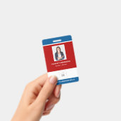 Rood wit en blauw Real Estate Agent Foto Logo Badge (Handheld)