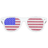 Rood, wit en blauw retro zonnebril (Voorkant)