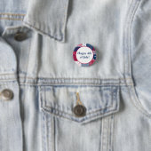 Rood, wit en blauw ronde button 3,2 cm (In situ)