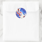 Rood, wit en blauw ronde sticker (Tas)