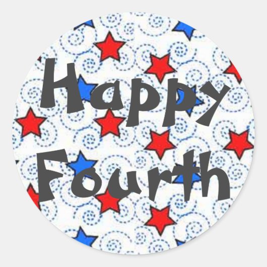 Rood wit en blauw ronde sticker (Voorkant)