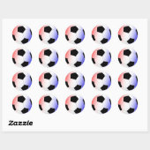Rood, wit en blauw ronde sticker (Vel)