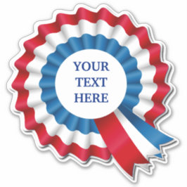 Rood wit en blauw Rosette Contour Sticker