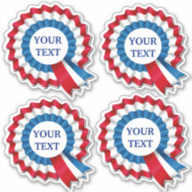 Rood wit en blauw Rosette Contour