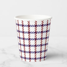 Rood, Wit, en Blauw Rustieke Boerderij Plaid Papie