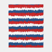Rood, wit en blauw schaafje fleece deken (Voorkant)