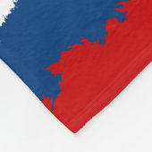 Rood, wit en blauw schaafje fleece deken (Hoek)